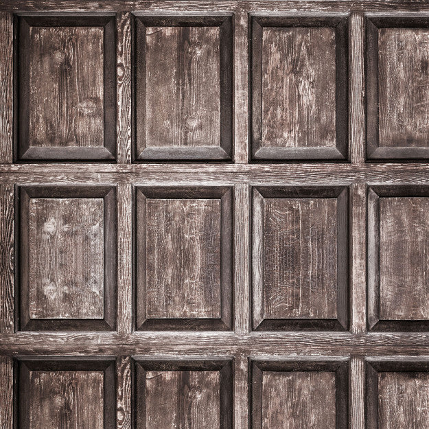 Les Dominotiers Old Wood Panels Marron Behang DOM 426