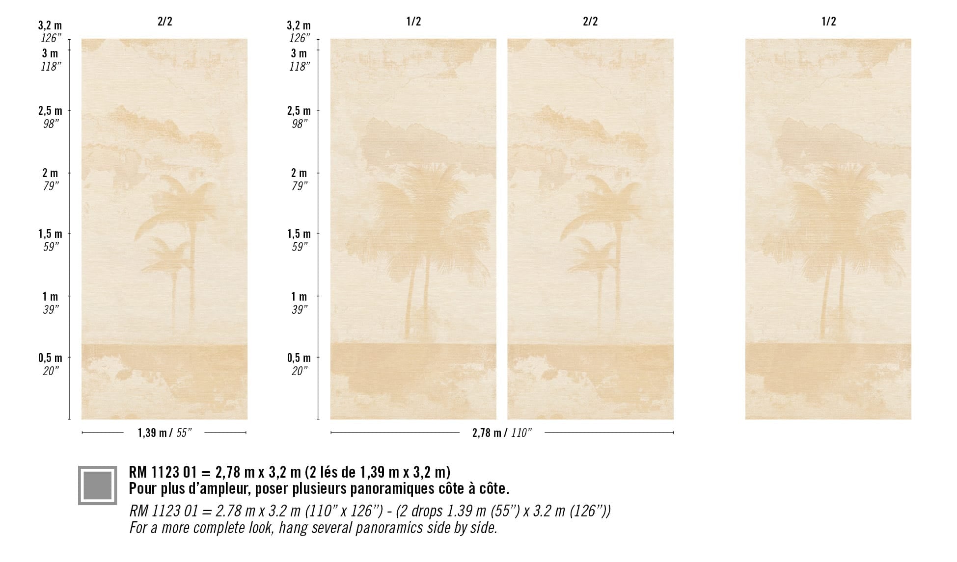 ÉLITIS Écume Palmeraie Behang RM 1123 01