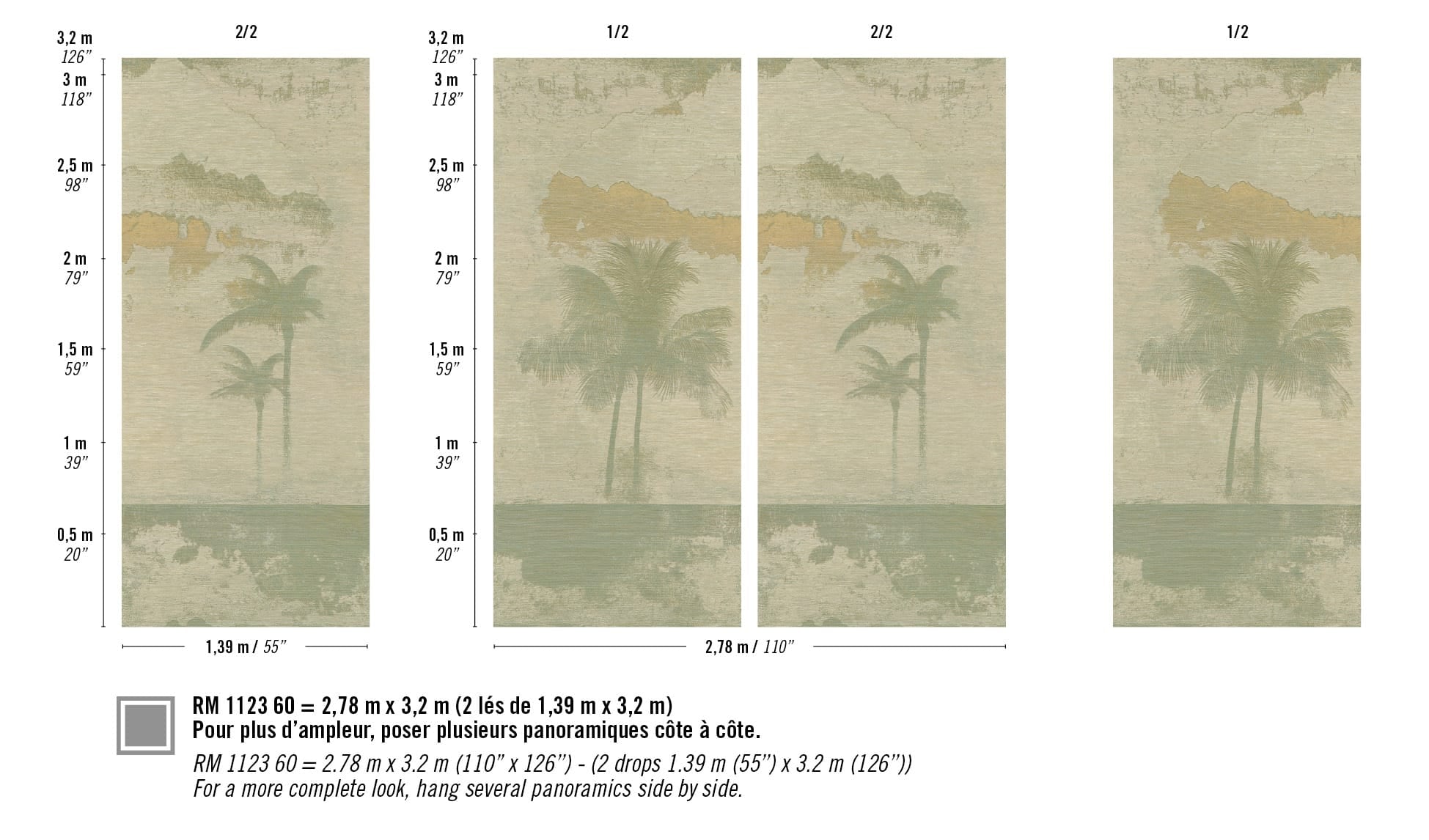 ÉLITIS Écume Palmeraie Behang RM 1123 60