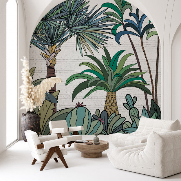 Les Dominotiers Palm Street Behang DOM 614