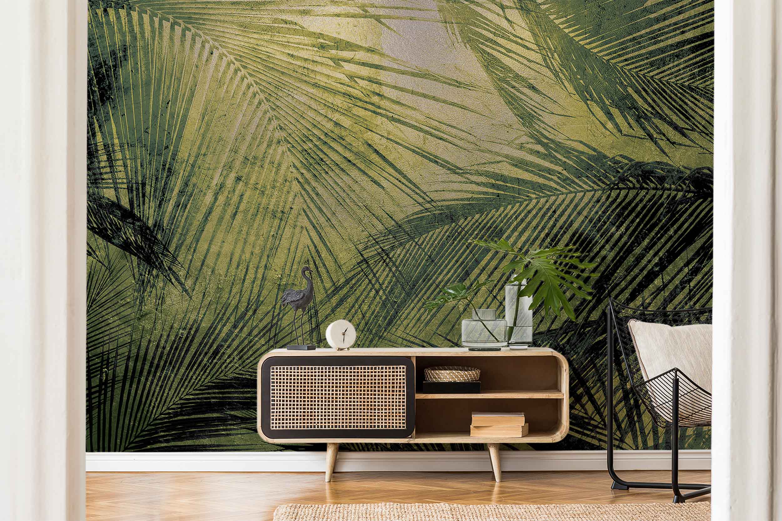 Coordonné Random Metallics Palms behang 9600601S sfeer afbeelding 1