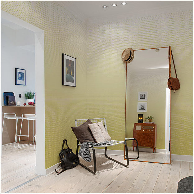 Les Dominotiers Polka Yellow Behang DOM 6-3