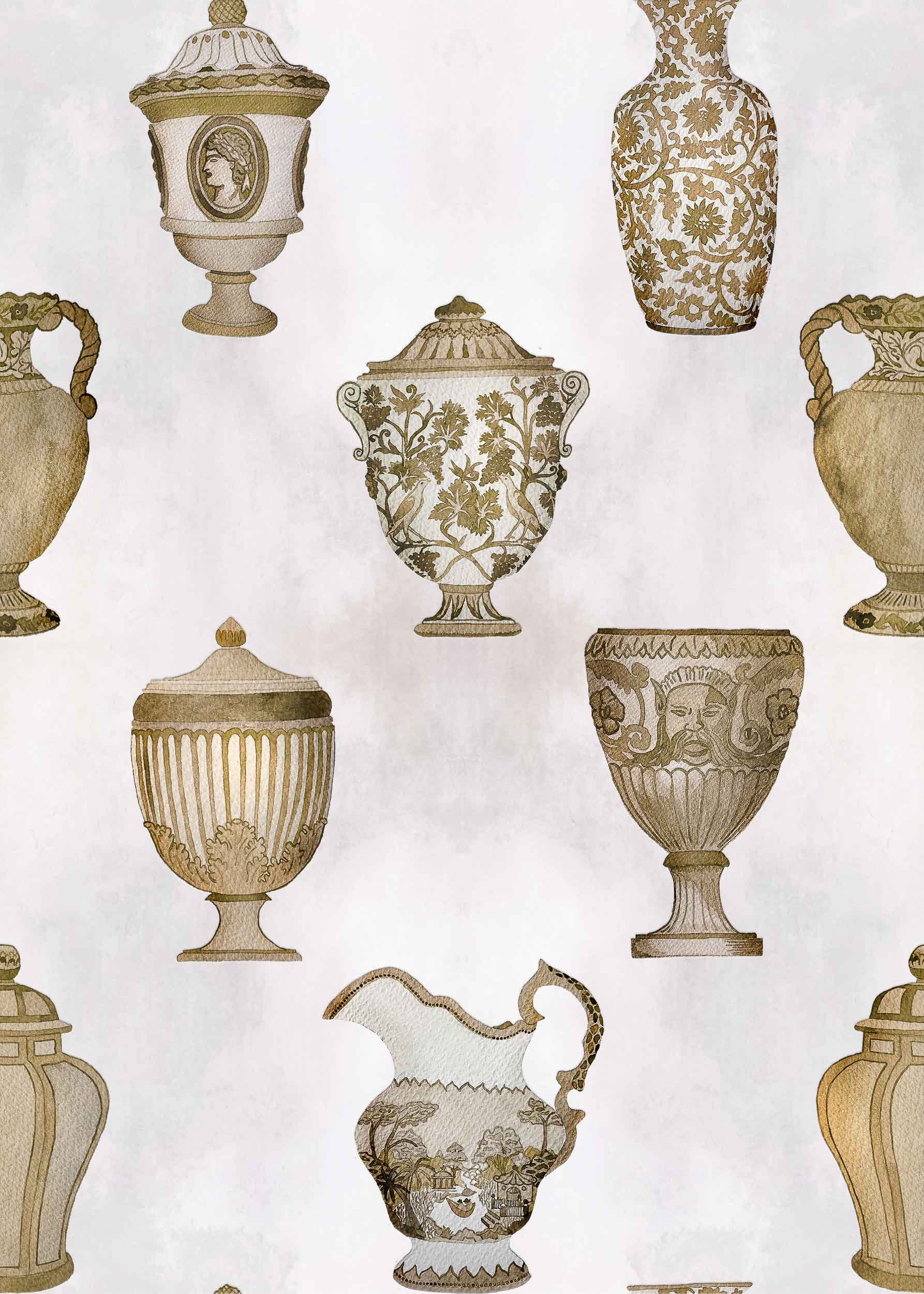 Coordonné Maximalism Porcelaine behang 9300021 behang afbeelding 1