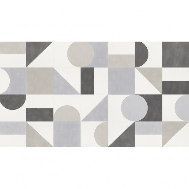 Les Dominotiers Puzzle Blue Blue, Black & Grey Behang DOM 713