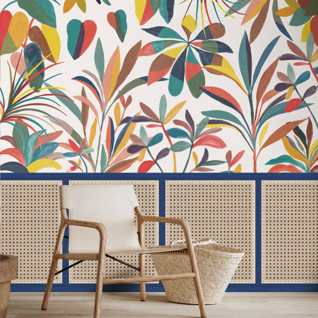 Les Dominotiers Rainbow Leaves Behang DOM 613