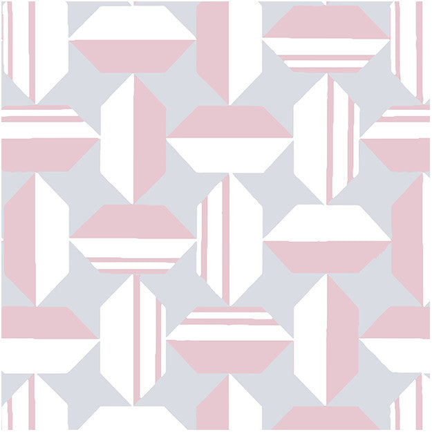 Les Dominotiers Raleigh Pink Behang DOM 1411-1