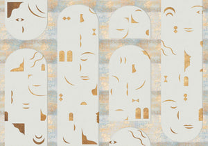 Coordonné Random Archist Rostros behang 9000025 behang afbeelding 1