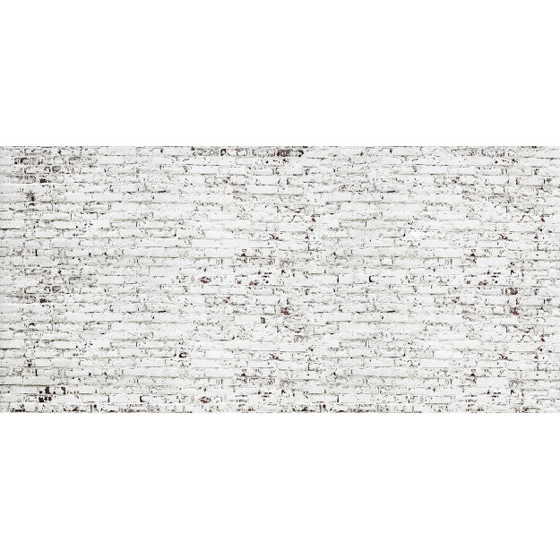 Les Dominotiers Rough Brick Wall Blanc Behang DOM 407