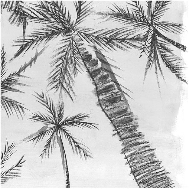 Les Dominotiers Royal Palm Grey Behang DOM 1410-1