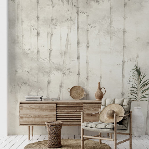 Les Dominotiers Sagano Sepia Behang DOM 520