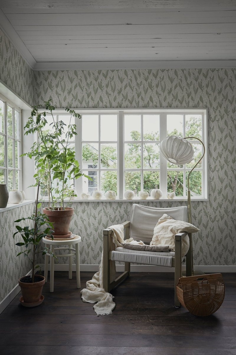 Sandberg Liljekonvalj Behang 479-18 - LAB COLOUR THE WORLD