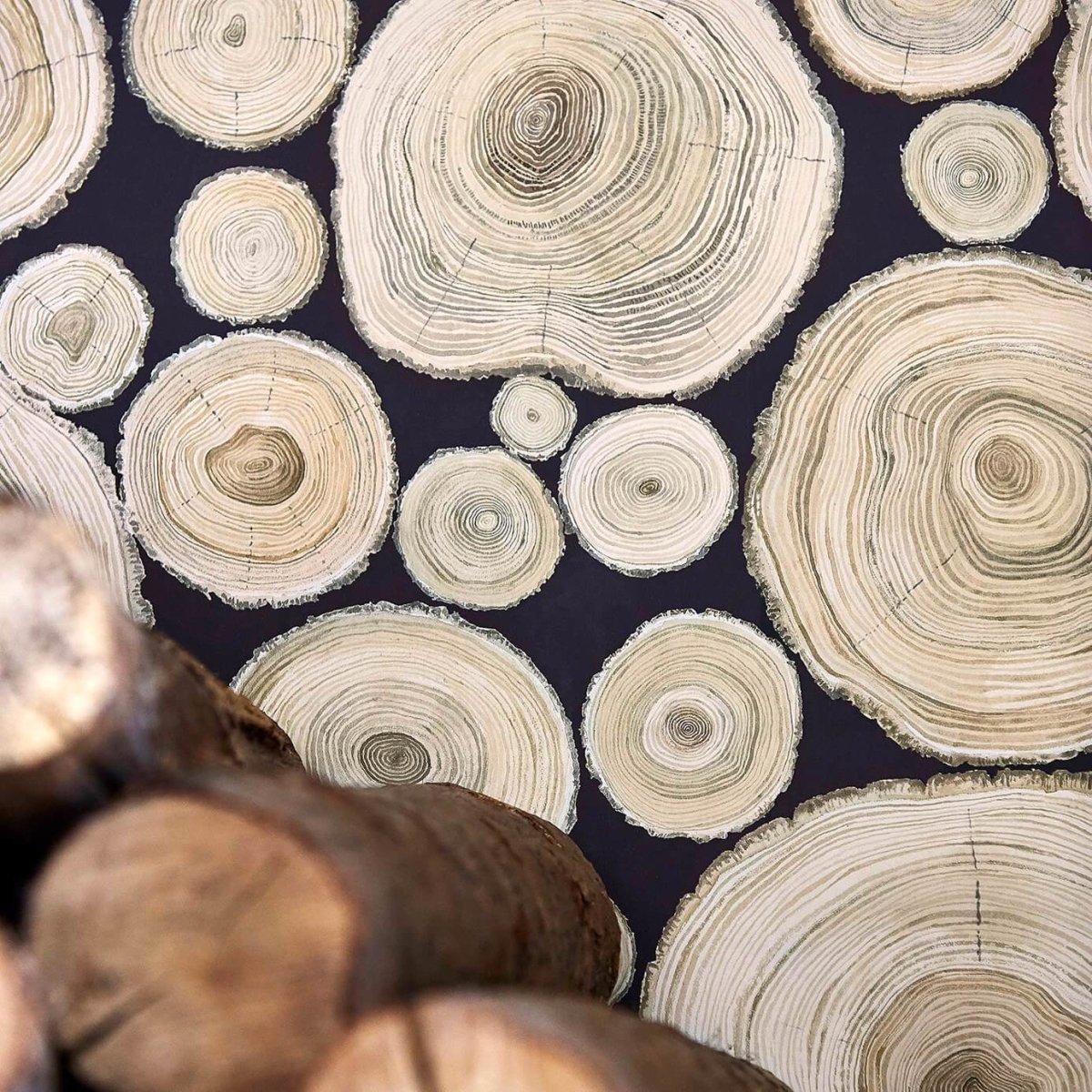 Sanderson Alnwick Logs Behang 216507 - LAB COLOUR THE WORLD
