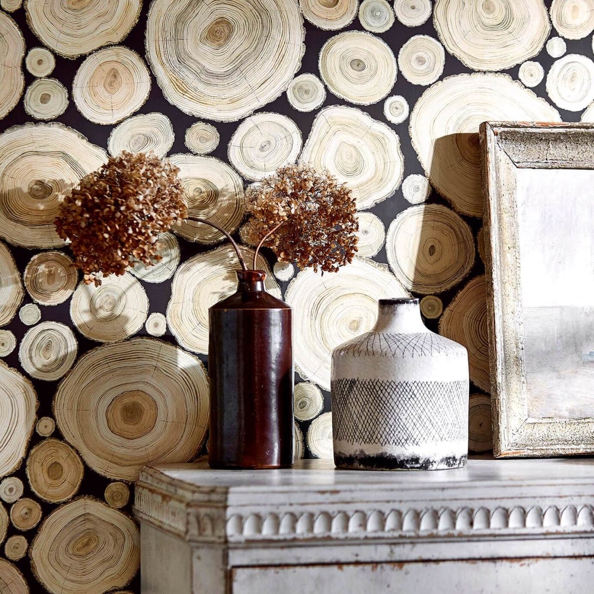 Sanderson Alnwick Logs Behang 216508 - LAB COLOUR THE WORLD