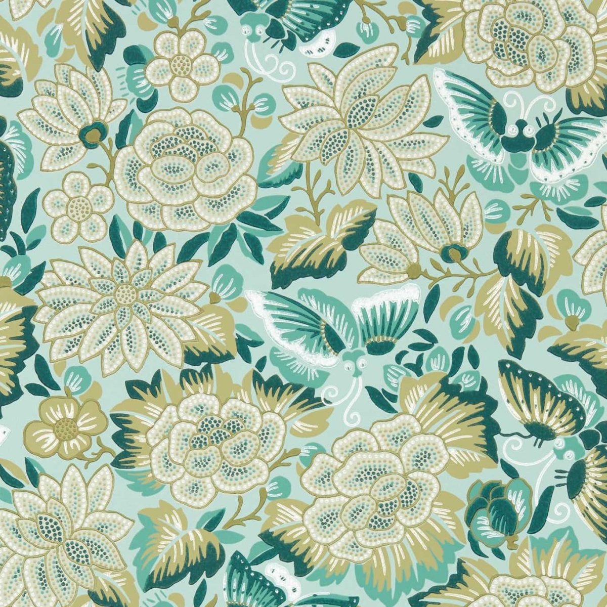Sanderson Amara Butterfly Behang 217118 - LAB COLOUR THE WORLD