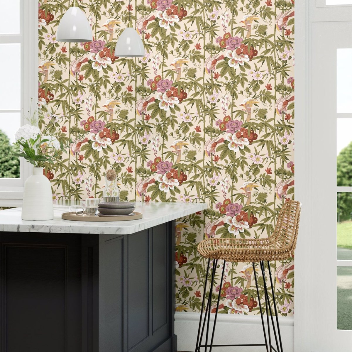 Sanderson Bamboo & Birds Behang 217128 - LAB COLOUR THE WORLD