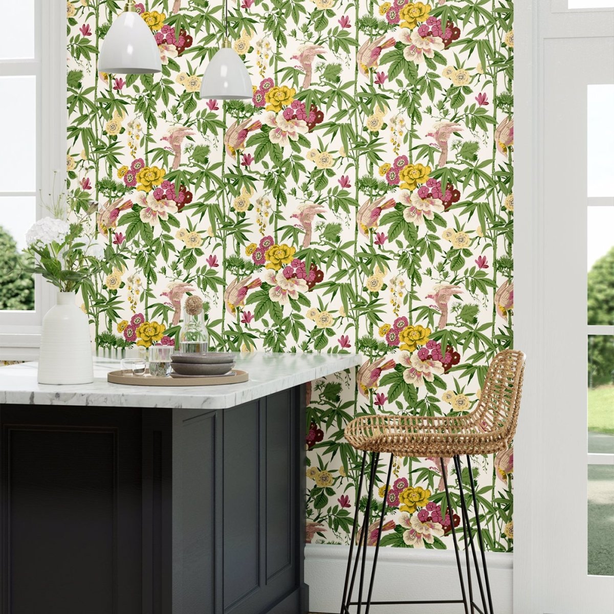 Sanderson Bamboo & Birds Behang 217130 - LAB COLOUR THE WORLD