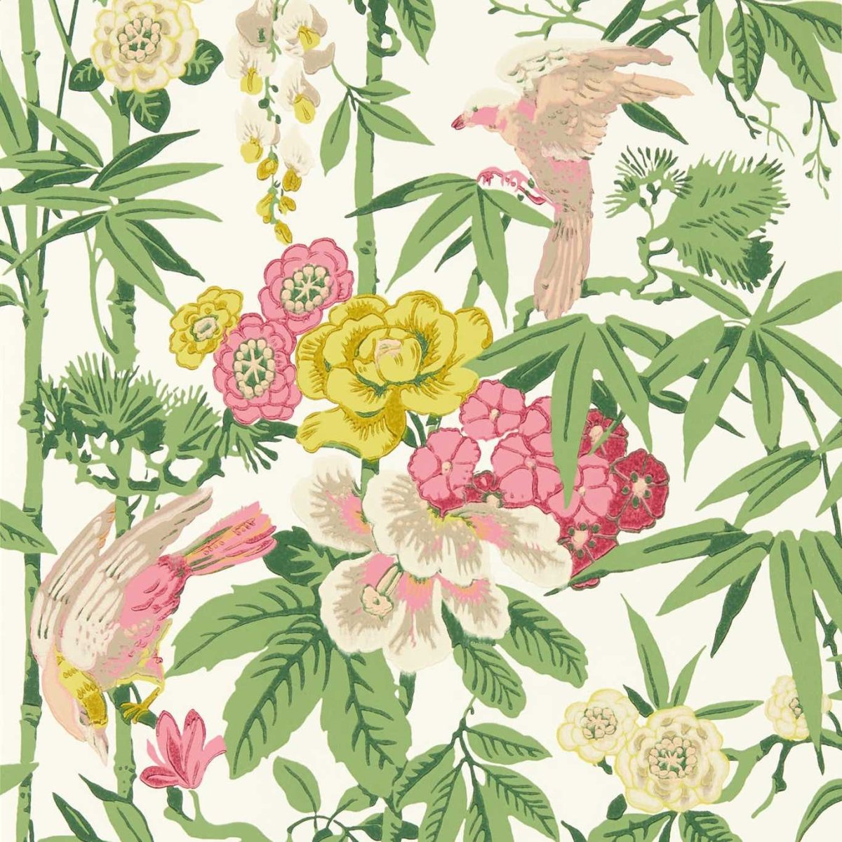 Sanderson Bamboo & Birds Behang 217130 - LAB COLOUR THE WORLD