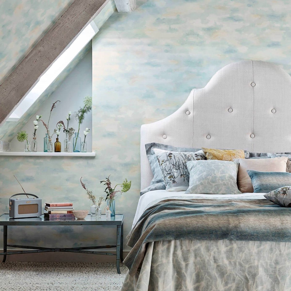 Sanderson Bamburgh Sky Behang 216517 - LAB COLOUR THE WORLD