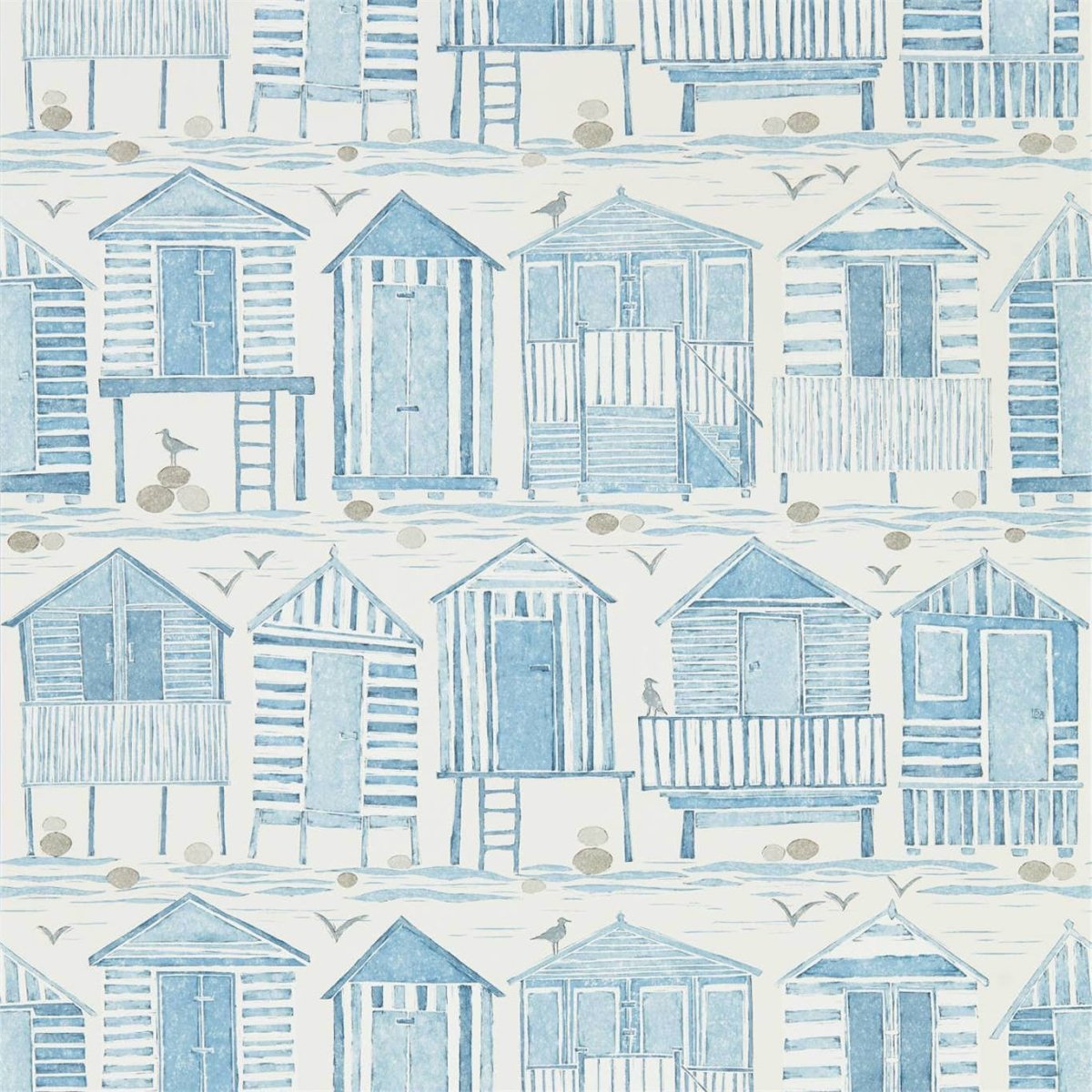 Sanderson Beach Huts Behang 216560 - LAB COLOUR THE WORLD