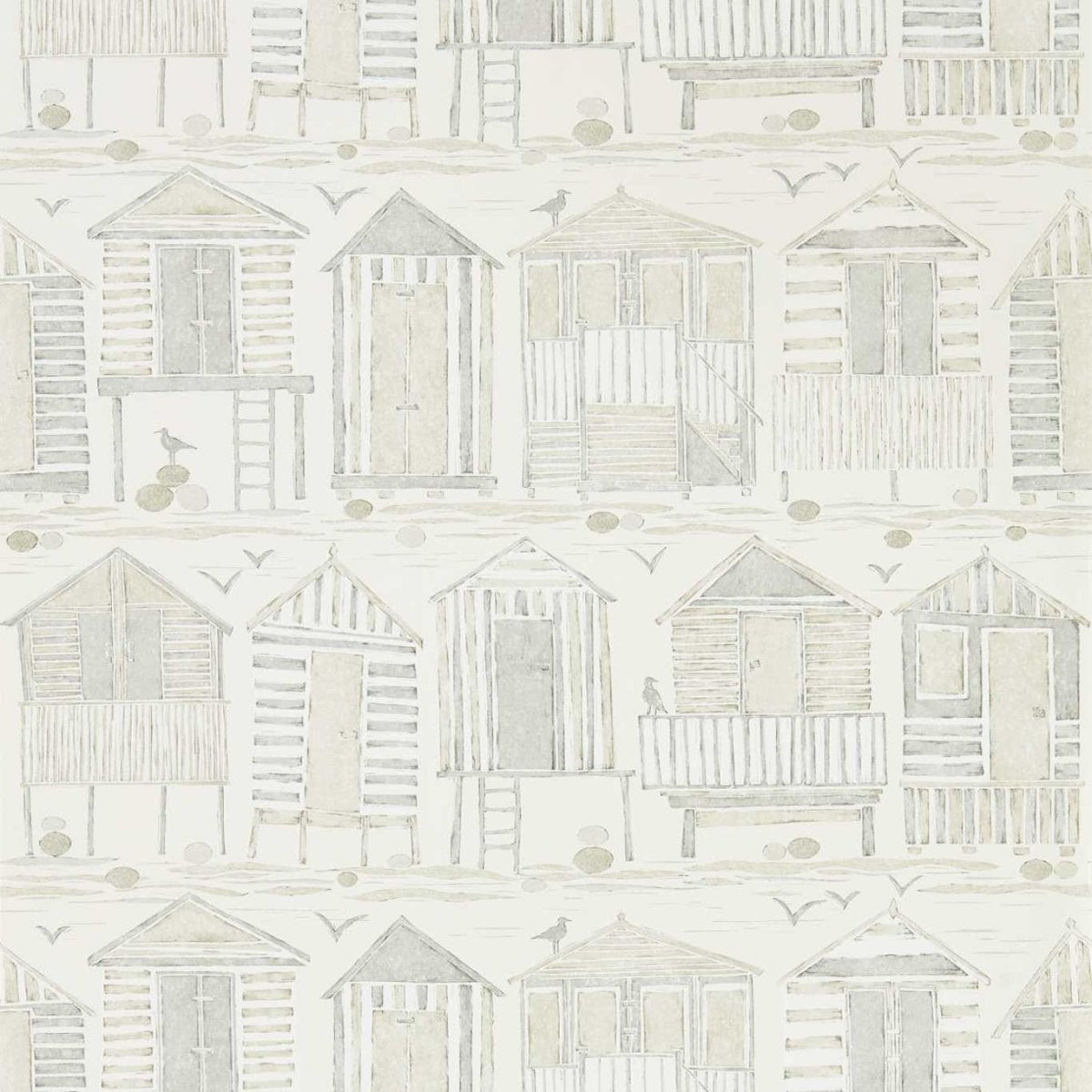 Sanderson Beach Huts Behang 216561 - LAB COLOUR THE WORLD
