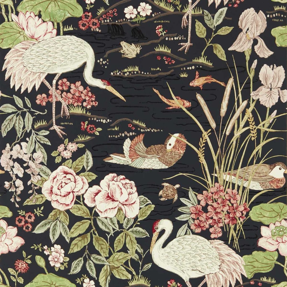Sanderson Crane & Frog Behang 217123 - LAB COLOUR THE WORLD