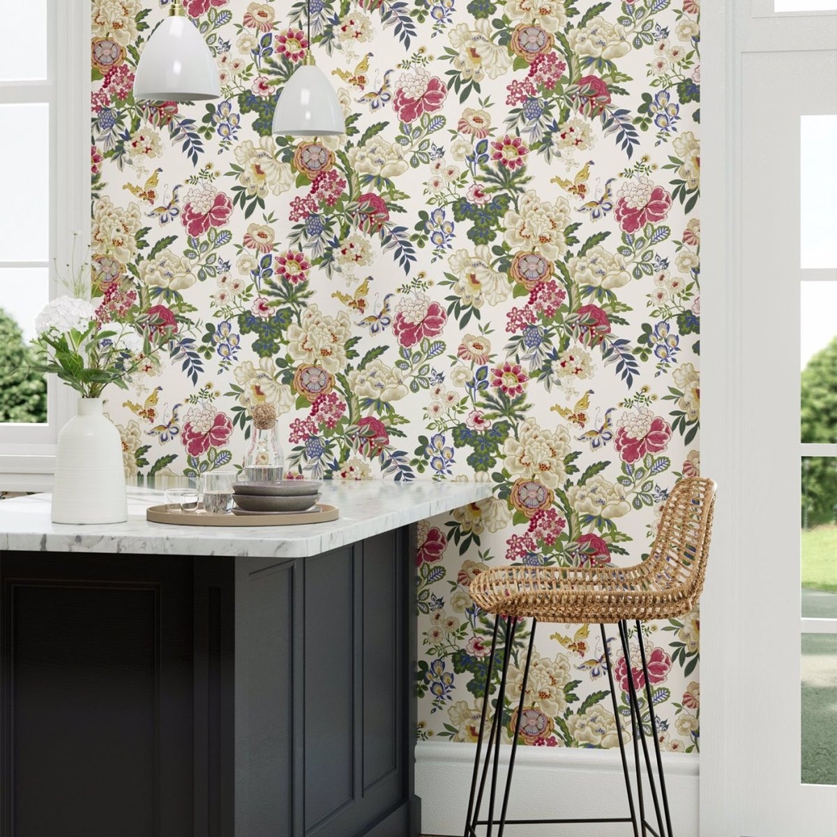 Sanderson Emperor Peony Behang 217121 - LAB COLOUR THE WORLD