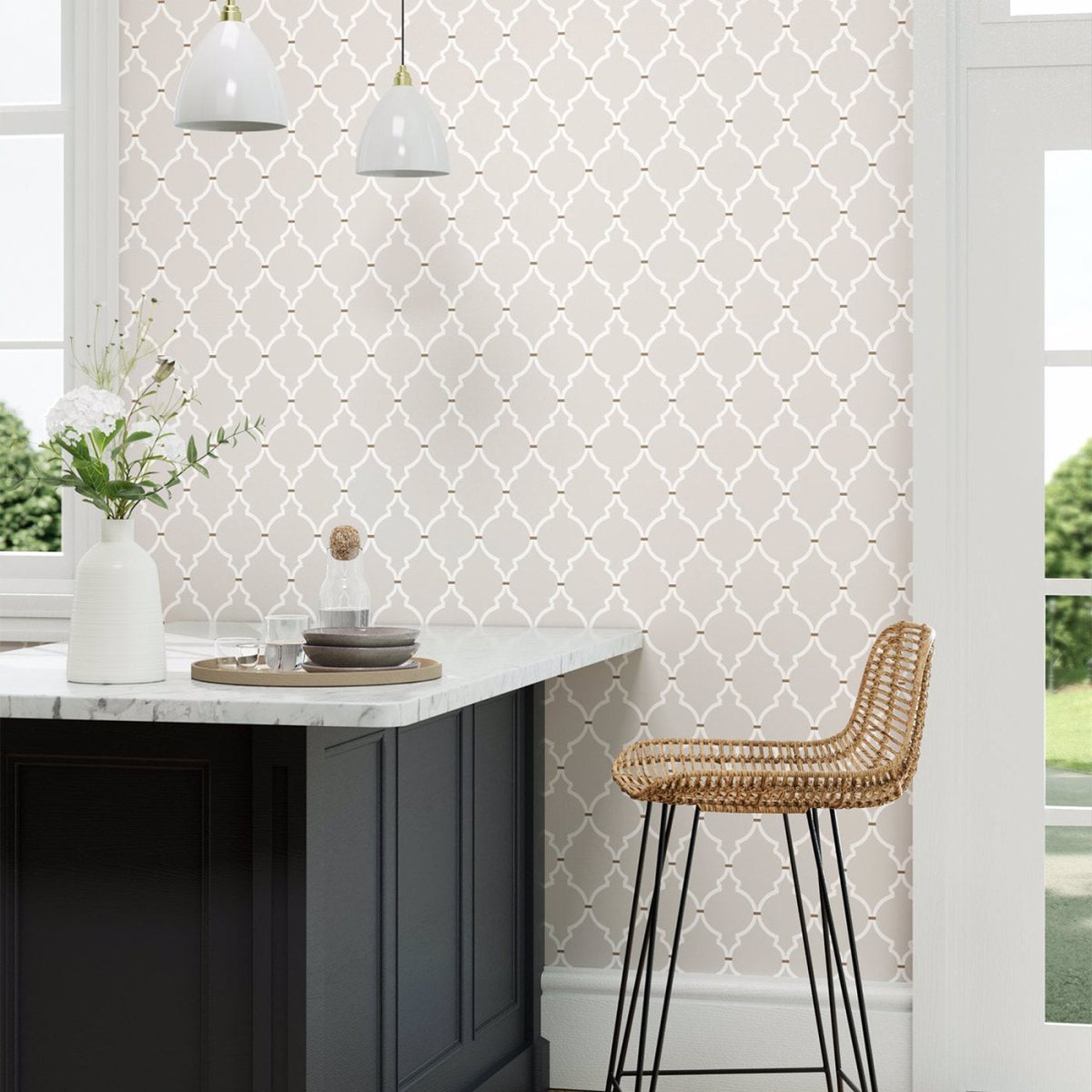 Sanderson Empire Trellis Behang 216335 - LAB COLOUR THE WORLD