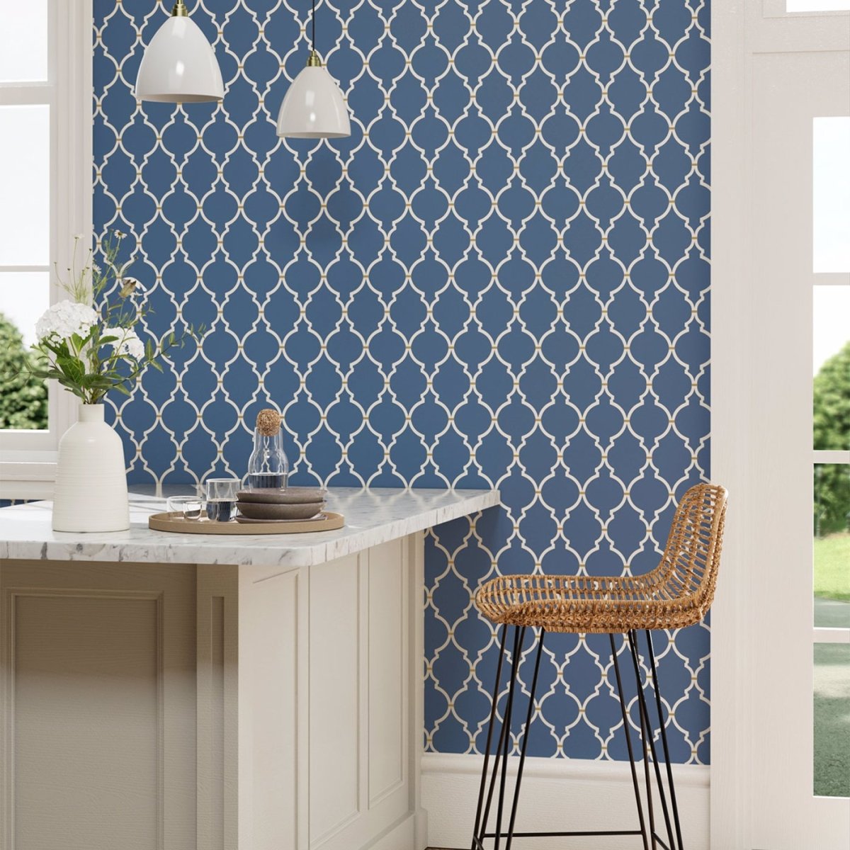 Sanderson Empire Trellis Behang 216338 - LAB COLOUR THE WORLD