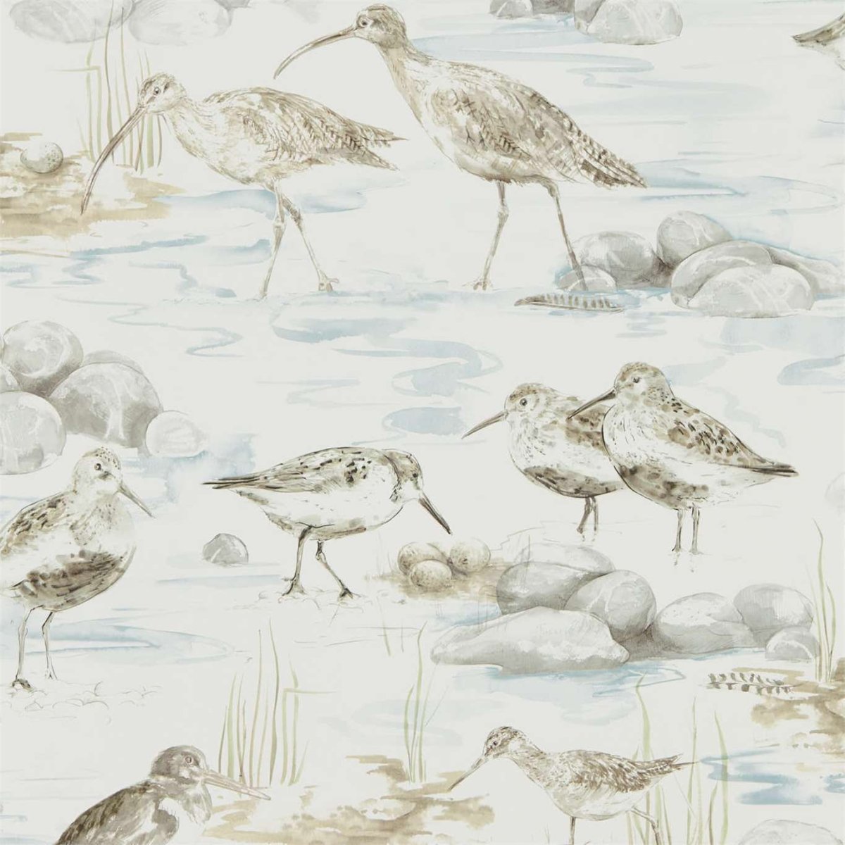 Sanderson Estuary Birds Behang 216492 - LAB COLOUR THE WORLD