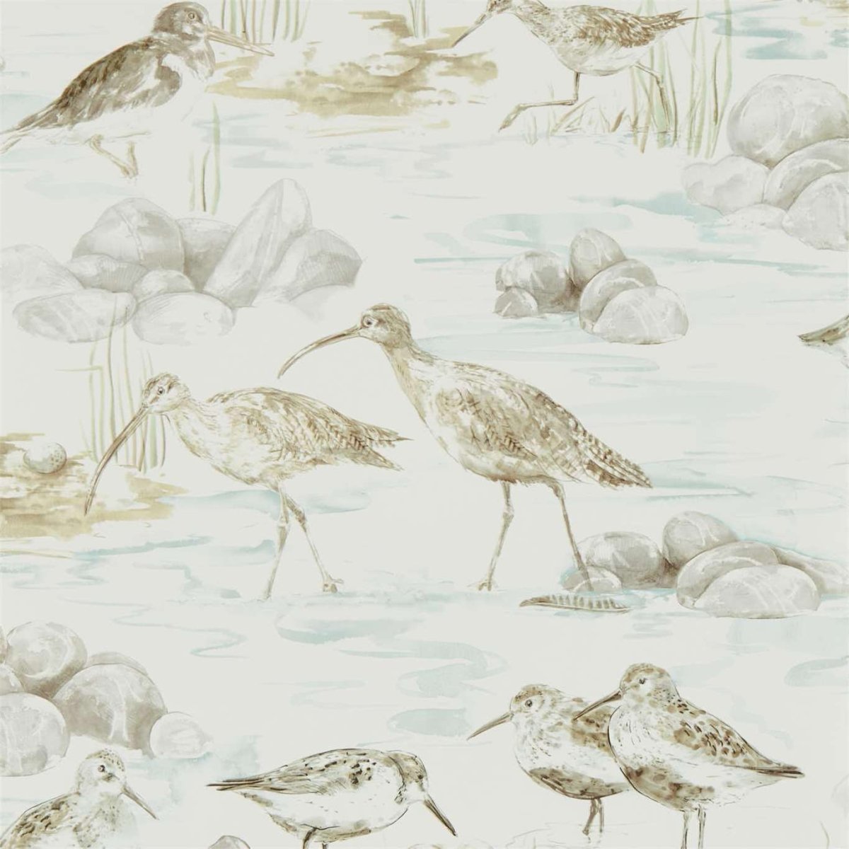 Sanderson Estuary Birds Behang 216494 - LAB COLOUR THE WORLD