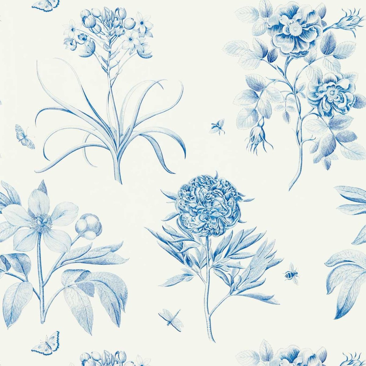 Sanderson Etchings & Roses Behang 217052 - LAB COLOUR THE WORLD