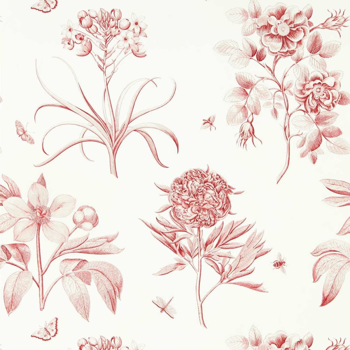 Sanderson Etchings & Roses Behang 217054 - LAB COLOUR THE WORLD
