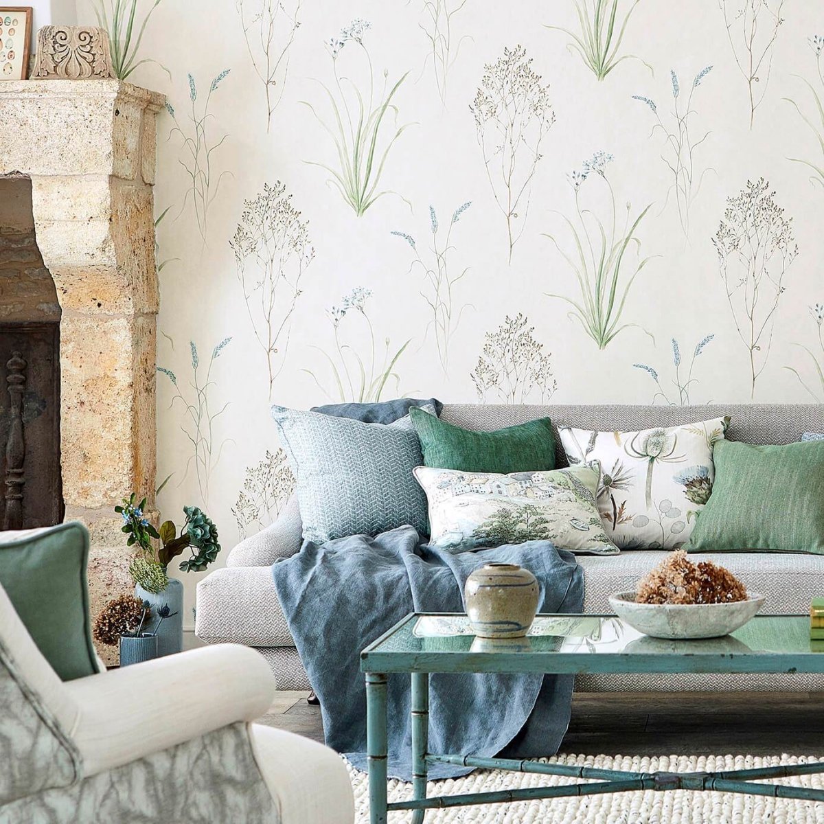 Sanderson Farne Grasses Behang 216486 - LAB COLOUR THE WORLD