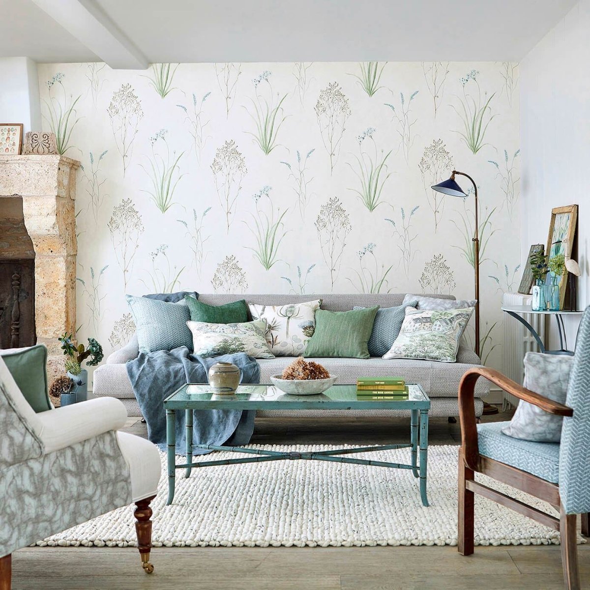 Sanderson Farne Grasses Behang 216487 - LAB COLOUR THE WORLD