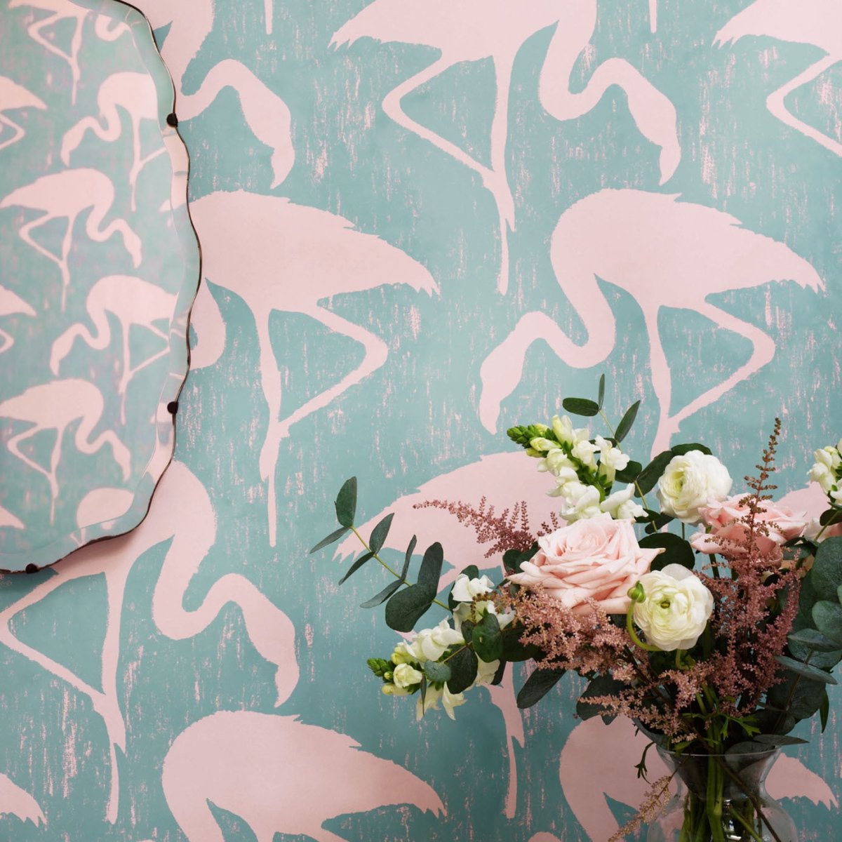 Sanderson Flamingos Behang 214569 - LAB COLOUR THE WORLD