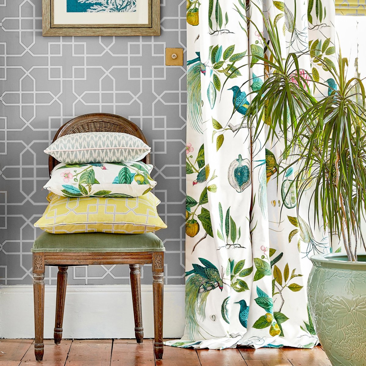 Sanderson Hampton Trellis Behang 216661 - LAB COLOUR THE WORLD