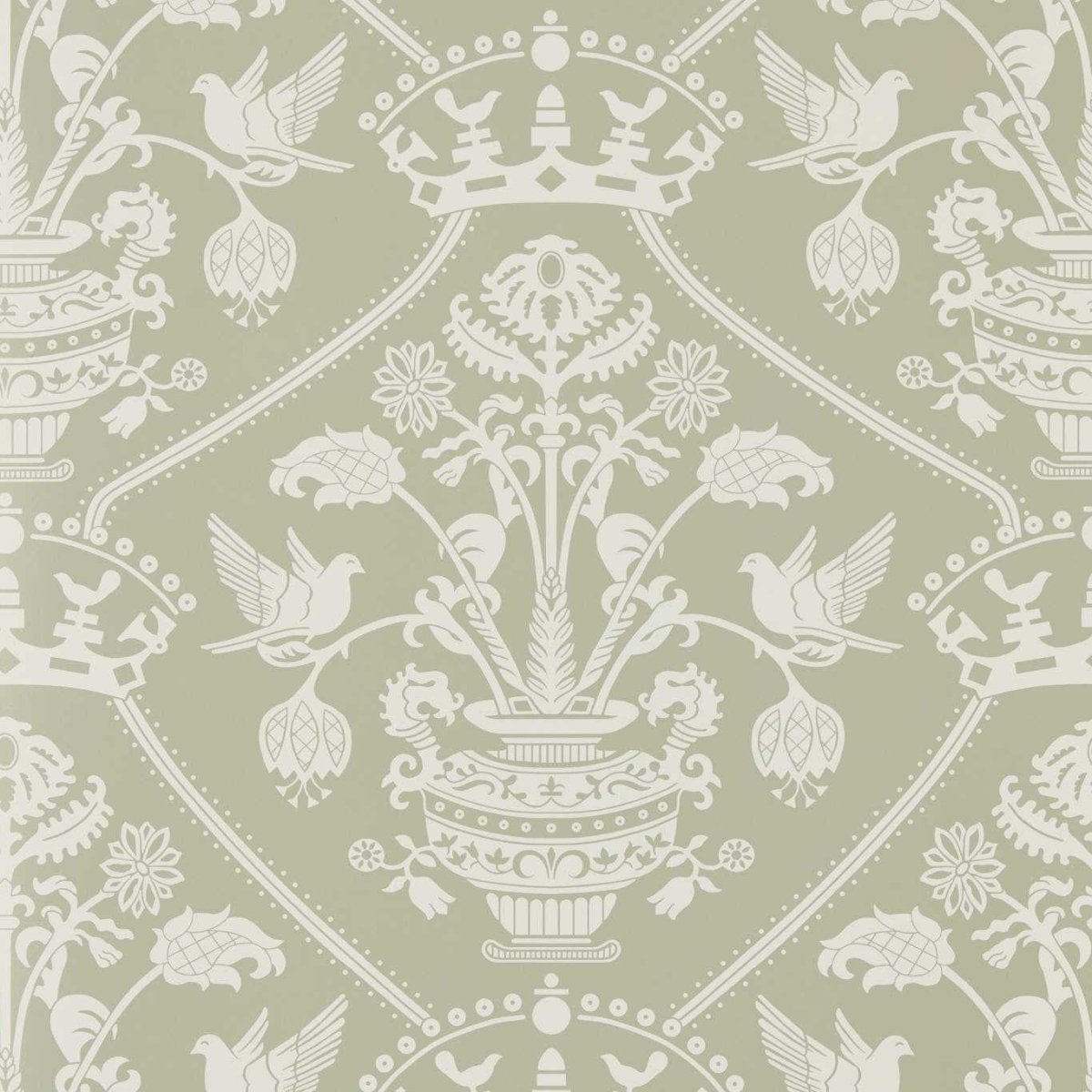 Sanderson Highgrove Damask Behang 217502 - LAB COLOUR THE WORLD