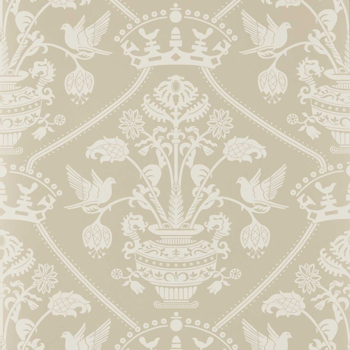 Sanderson Highgrove Damask Behang 217503 - LAB COLOUR THE WORLD