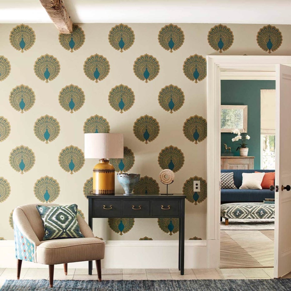 Sanderson Kalapi Behang 216757 - LAB COLOUR THE WORLD
