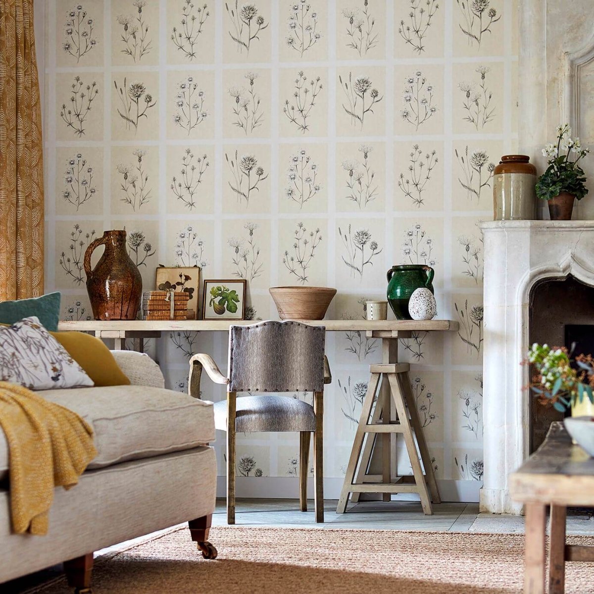 Sanderson Little Thistles Behang 216511 - LAB COLOUR THE WORLD