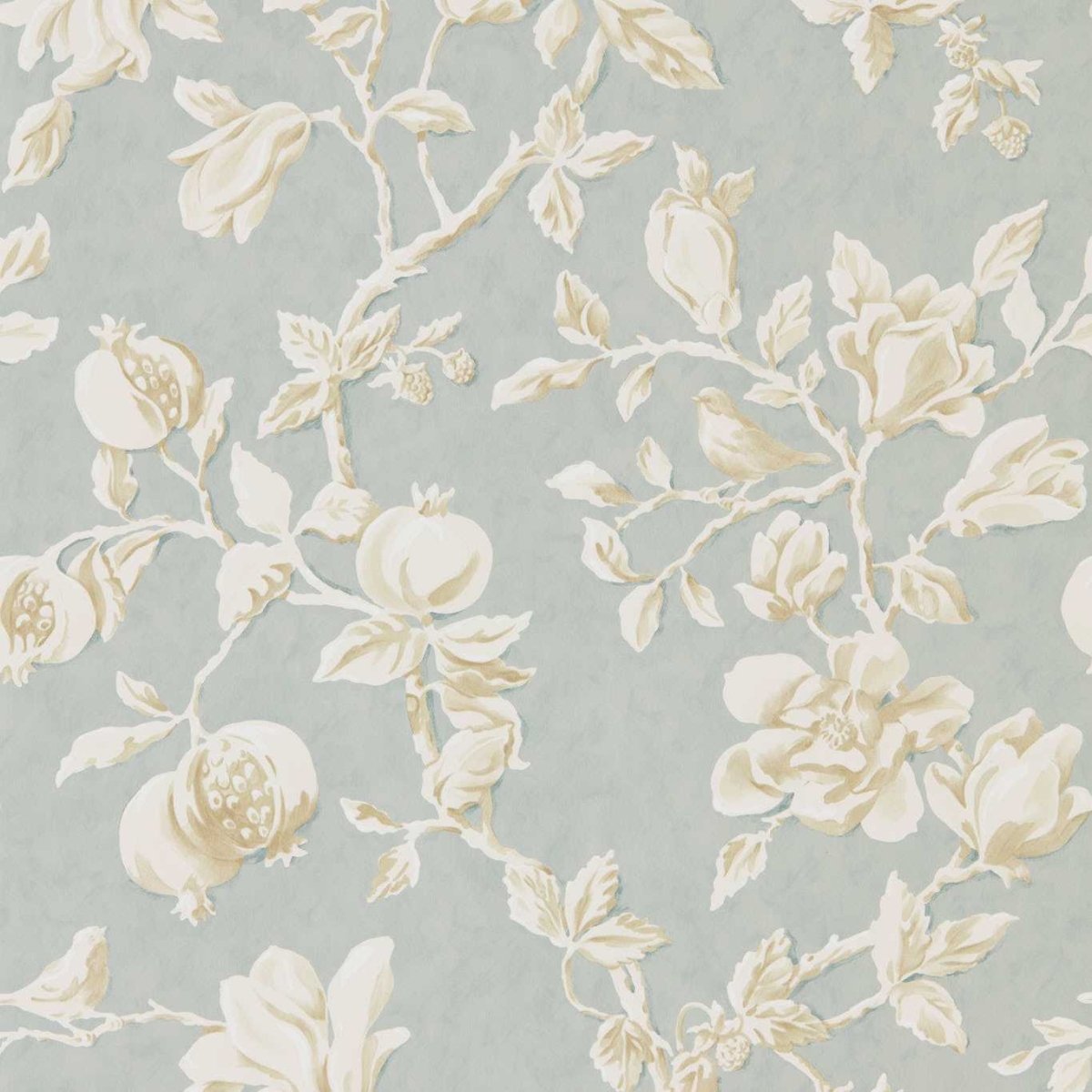 Sanderson Magnolia & Pomegranate Behang 215724 - LAB COLOUR THE WORLD
