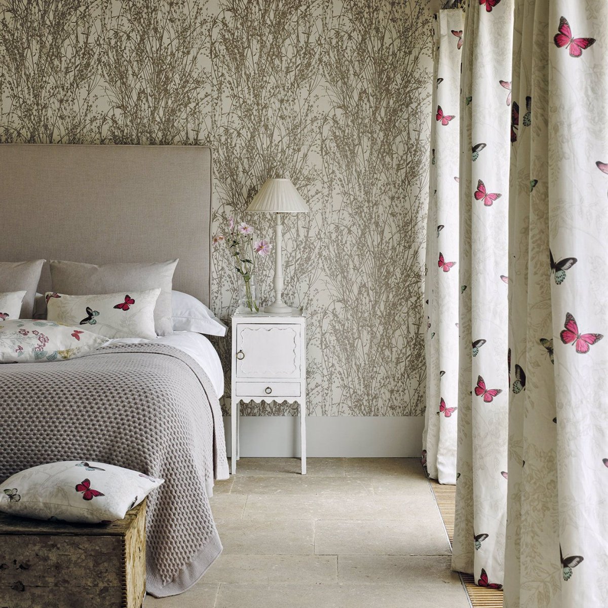 Sanderson Meadow Canvas Behang 215693 - LAB COLOUR THE WORLD