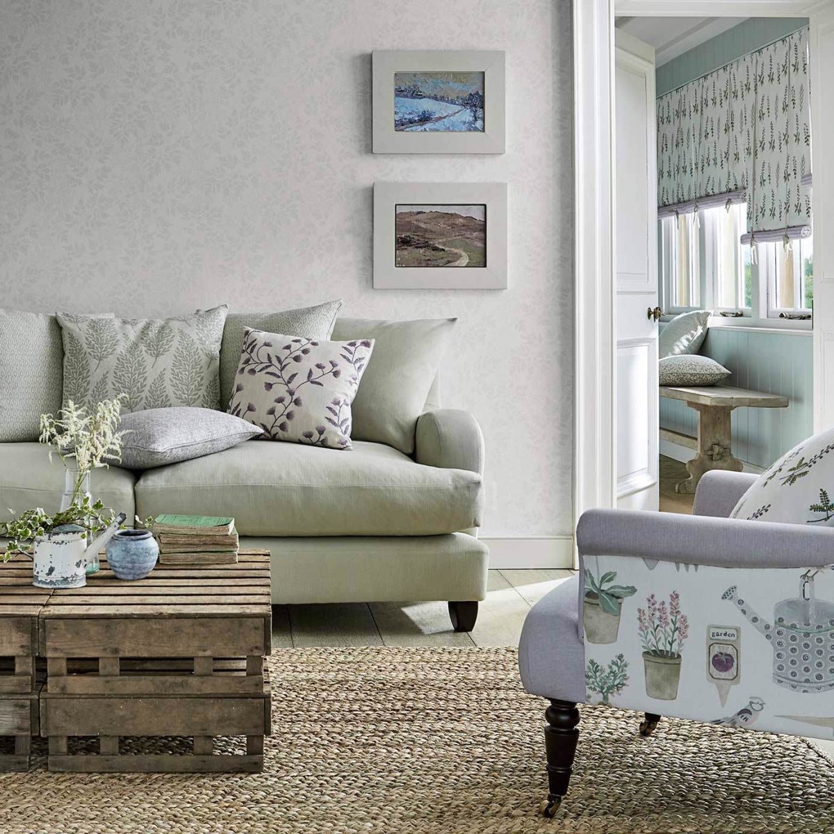 Sanderson Spring Leaves Behang 216374 - LAB COLOUR THE WORLD