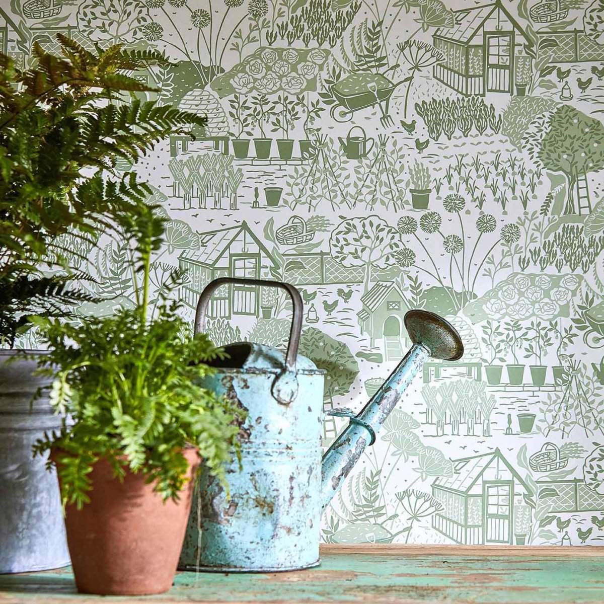 Sanderson The Allotment Behang 216351 - LAB COLOUR THE WORLD