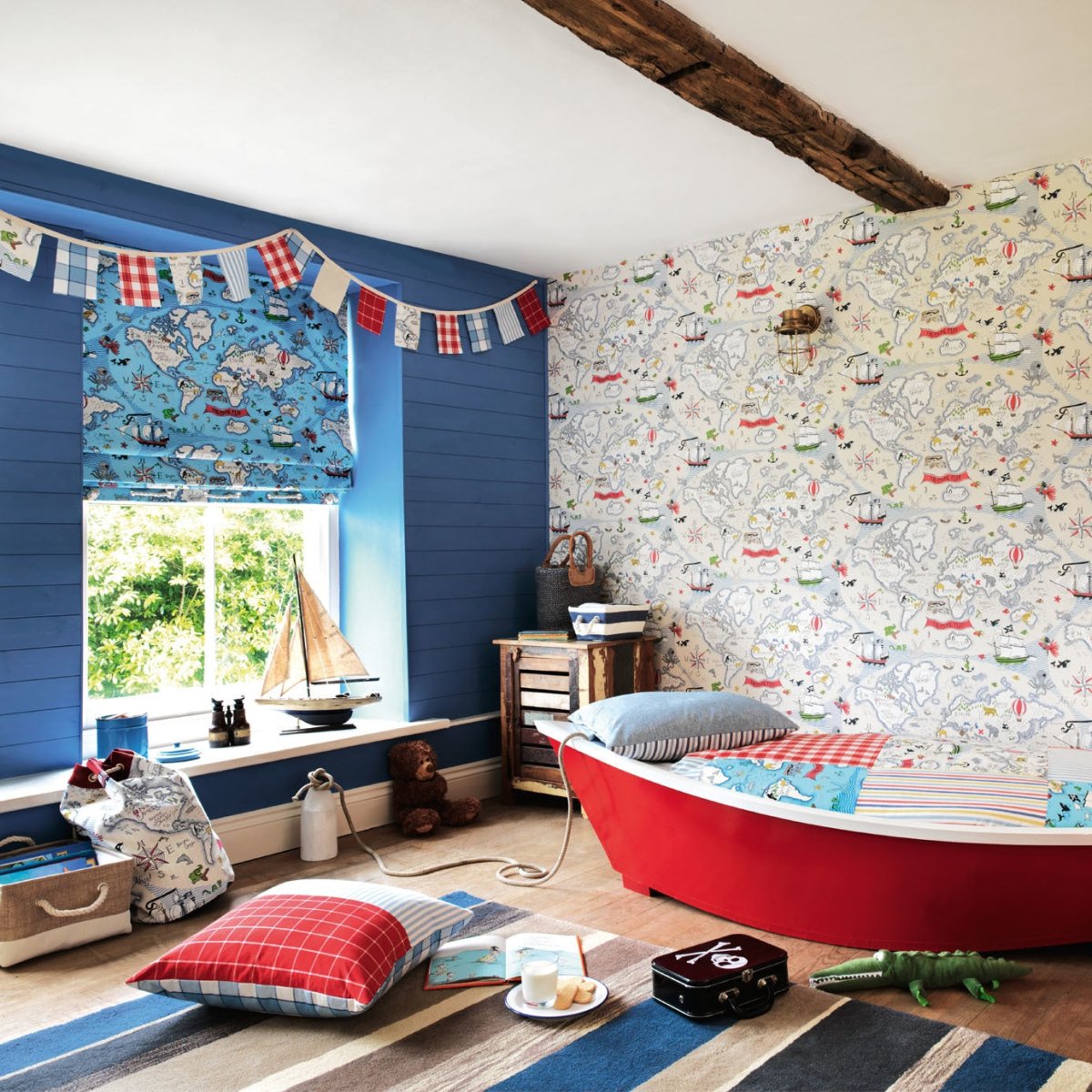 Sanderson Treasure Map Behang DLIT214040 - LAB COLOUR THE WORLD