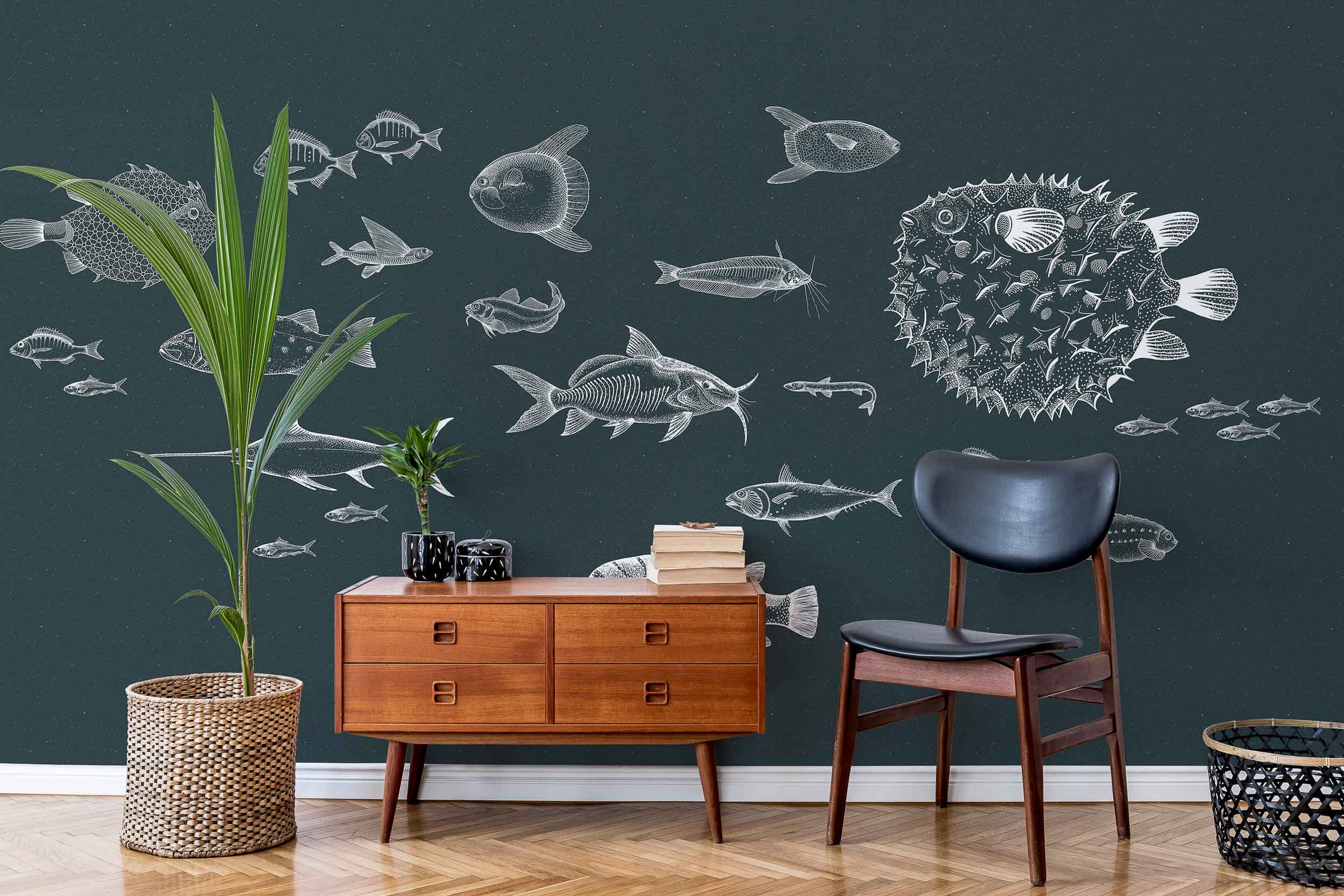 Coordonné Naturae Sea Current behang 9500602 sfeer afbeelding 1