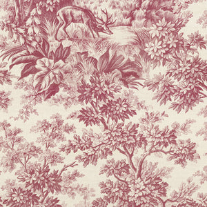 Little Greene Stag Toile Behang 0284SGBURGU - LAB COLOUR THE WORLD