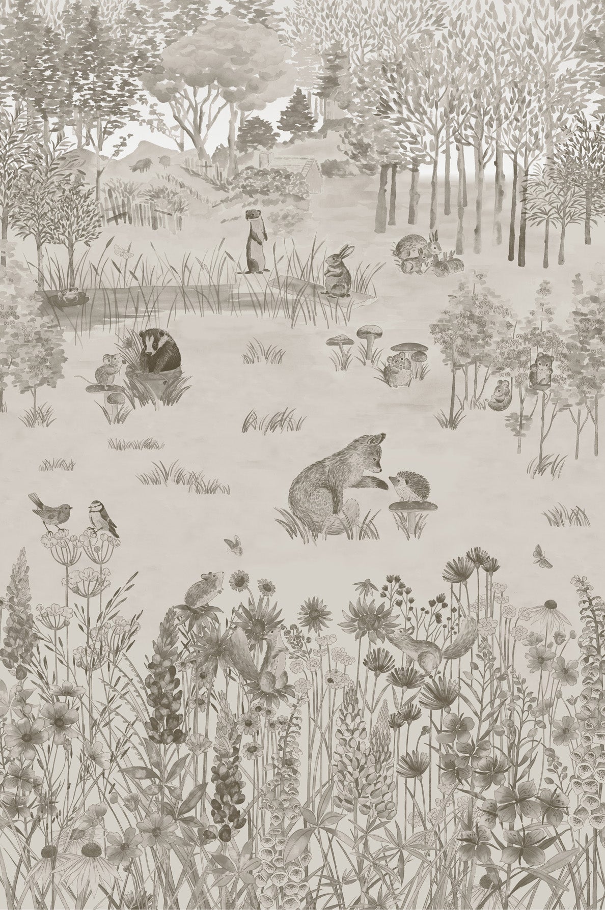 Little Greene Potter's Woodland Behang 0231POSTONE - LAB COLOUR THE WORLD