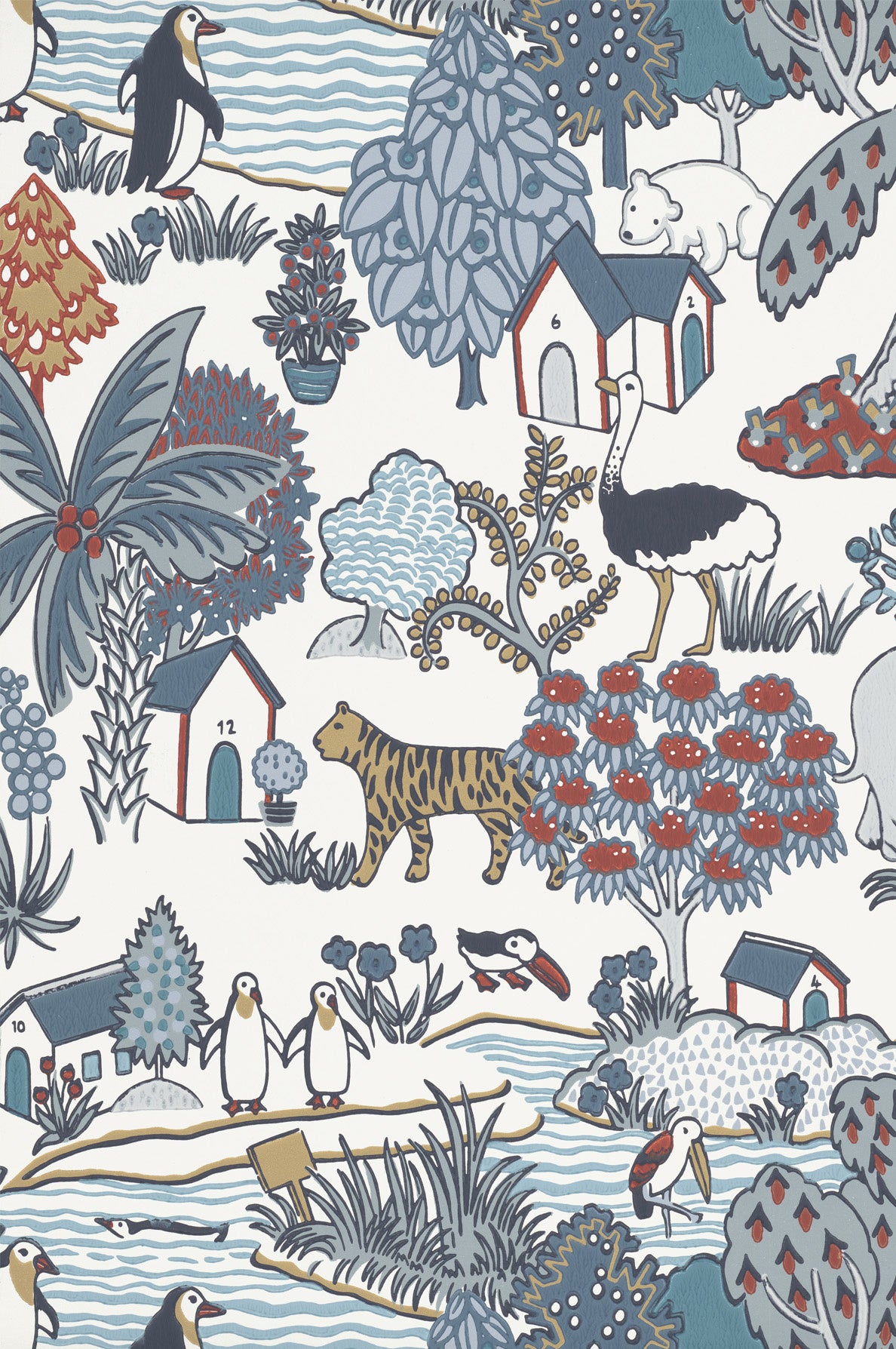 Little Greene Animal Kingdom Behang 0231ANBASSO