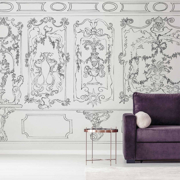 Les Dominotiers Suite Ducale Noir & Blanc Behang DOM 189-2